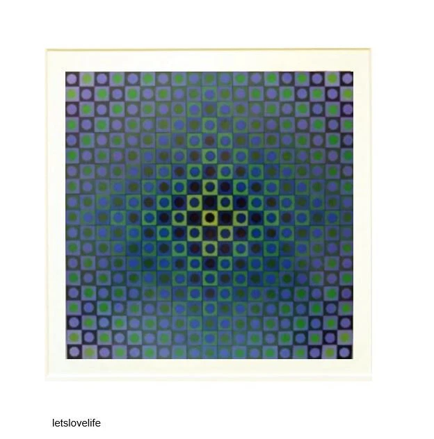 Stell-Es-Auf! VICTOR VASARELY "Grafische Muster & Illusion" Meisterwerk 1973 - Bild 1 von 1