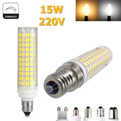 Led Light Bulb Dimmable Cool/Warm White G9 Corn Ba15d Bulbs 15w E11 Smd2835 Chip - Image 1 of 4