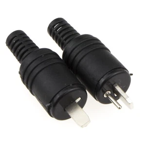 2 pin DIN Plug Speaker and HiFi Connector Screw Terminals Strain [2 Pack] - Picture 1 of 6