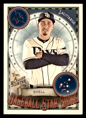 2019 Topps Allen & Ginter Blake Snell   card #BSS-27 Tampa Bay Rays - Image 1 of 2