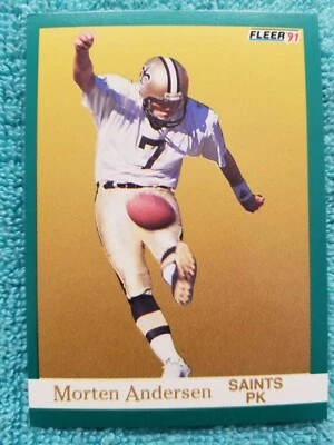 1991 FLEER MORTEN ANDERSEN #291 NEW ORLEANS SAINTS - Image 1 of 4