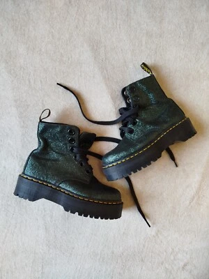 dr martens molly verde brillo talla 8.5 - bota plataforma Foto 1 de 4