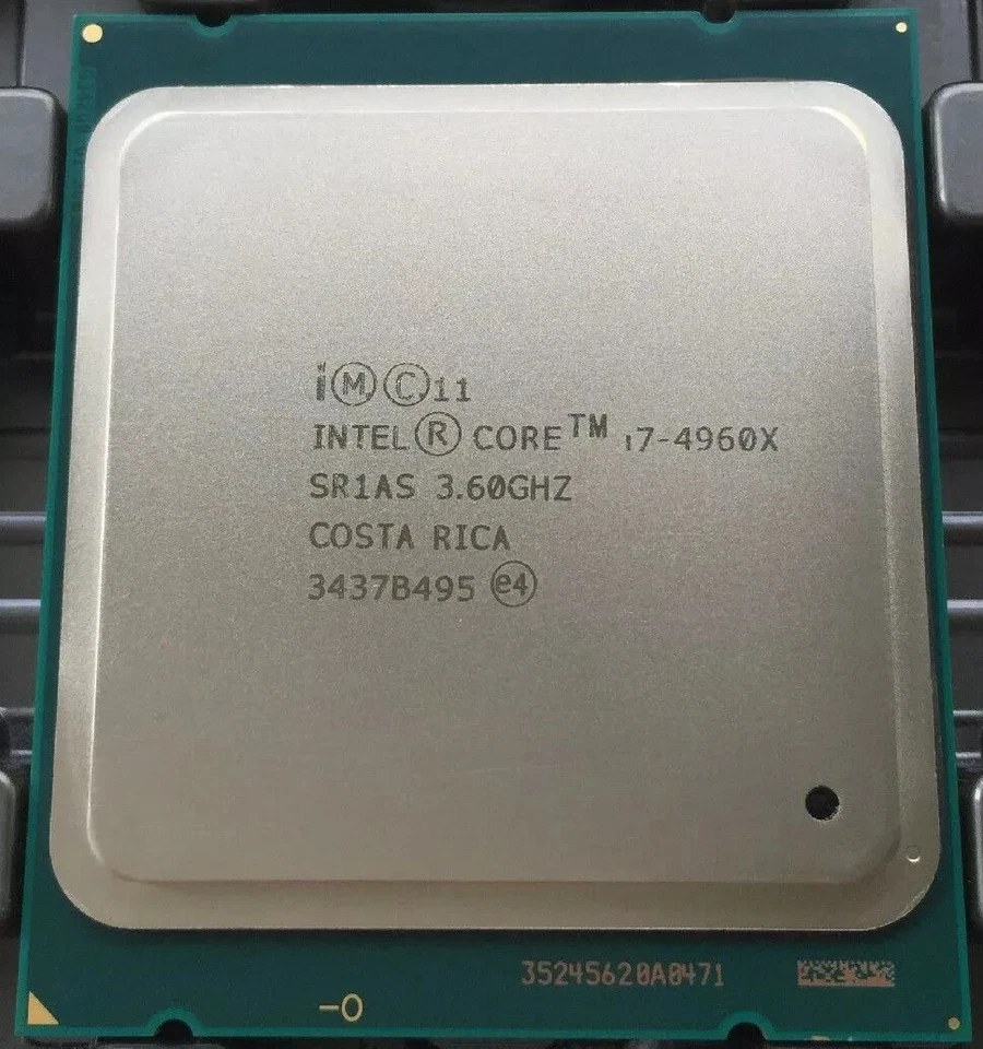 Intel Core CPU i7-4960x SR1AS 3.6GHz 6Core 15MB 130W 12Thread LGA2011 Processor- - Image 1 of 1