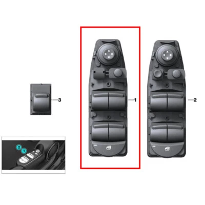 Nuevo interruptor de ventana eléctrica maestro del lado del conductor para Mini Cooper Paceman F55 2014-2016 Foto 1 de 4