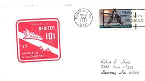 SPACE SHUTTLE ORBITER 101 - 77 APPROACH & LANDING TEST CACHET COVER EDWARDS 1977 - Picture 1 of 2