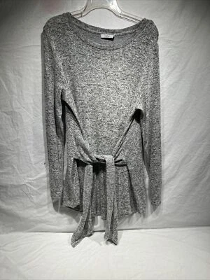 Dalia Solid Women's Sweat Shirt Laced Front Tiered Dress size Extra large Gray - Изображение 1 из 4