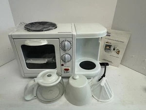 Elite Cuisine 3 in 1 Multifunction Toaster Oven Coffee Maker Griddle EBK-200 - Picture 1 of 9