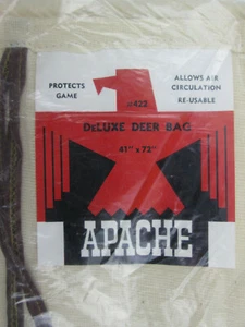 Vintage Apache Brand Deluxe Deer Bag 41" x 72" Original Sealed Packaging - Photo 1/3