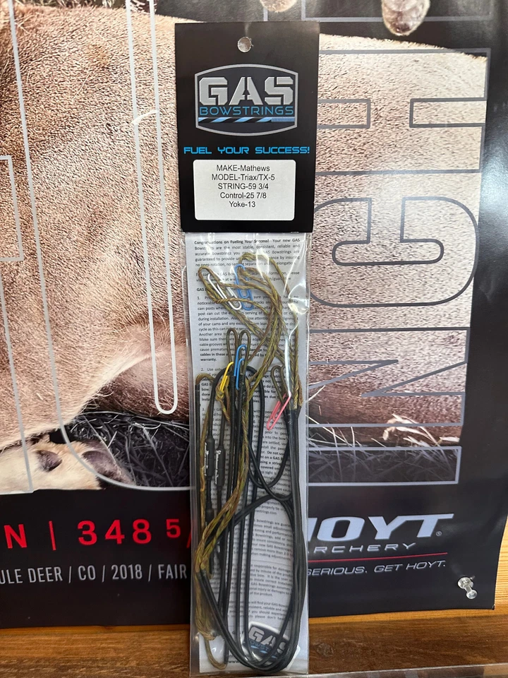 Gas Bowstrings Mathews TRIAX Bowstring And Cable Set W/Speed Nocks Ghost Camo - Image 1 of 1