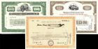 Horse and Dog Racing Set - 3 Stock Certificates - Group of Three Scripophily Ite