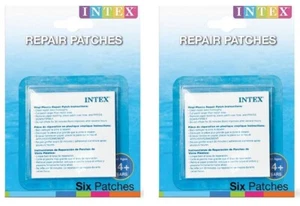 Parche de reparación de plástico vinilo Intex Wet Set 6/pk (lote de 2 paquetes) - Imagen 1 de 2