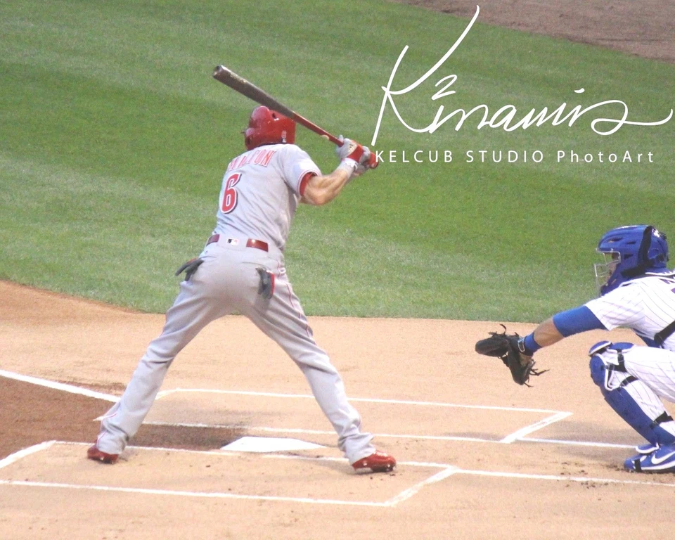 Imagen de acción original Billy Hamilton Cincinnati Reds varios tamaños y opciones 2018 DE Foto 1 de 4