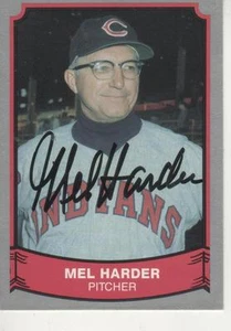 MEL HARDER SIGNED 1989 PACIFIC BASEBALL LEGENDS #205 - CLEVELAND INDIANS - Picture 1 of 1