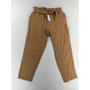 NUEVO CON ETIQUETAS CBGeneration Mujer Talla L Marrón Corbata Frontal Bolsa de Papel Cintura Pantalones Cortos - Imagen 1 de 8