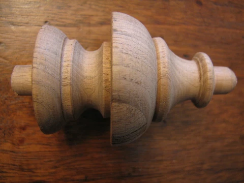 Small Unfinished Wood Finial for Clock /  Craft / Furniture / etc. 2-5/8" High Cover