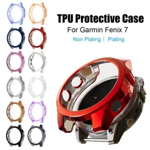 Watch Frame TPU Plating Case Protective Skin Guard Shell For Garmin Fenix 7 - Zdjęcie 1 z 8