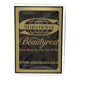 Gemaco Poker Playing Cards Beautyrest By Simmons Promotional Deck Black Gold - Picture 1 of 8