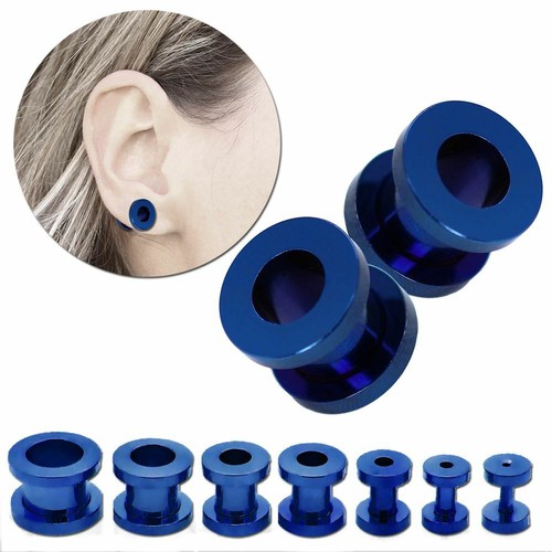 Tunnels D'oreille (Flesh Tunnel) - Noir Ou Argent - 1,2 à 25 Mm - Piercing Sans Emballage