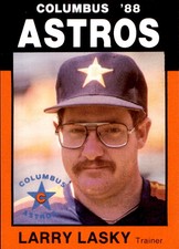 1988 Columbus Astros Best #15 Larry Lasky Tampa FL Florida Trainer Baseball Card
