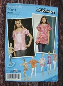 Simplicity 2961 Cold Shoulder Ruffle Top Uncut Sewing Pattern 4 6 8 10 12 - Picture 1 of 2
