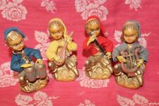 Set of 4 Vintage Mid-Century Plastic Pixie Figurines Dolls Hong Kong