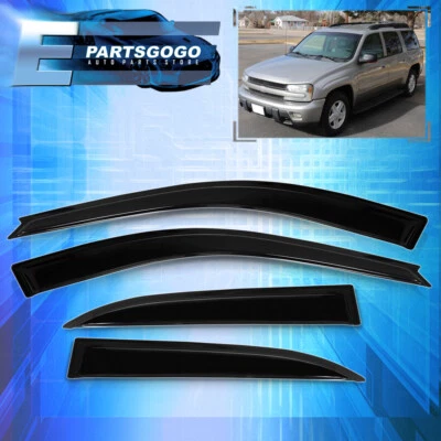 For 02-06 Chevy Trailerblazer EXT Tape On Window Visor Sun Rain Guard Deflector Foto 1 de 4