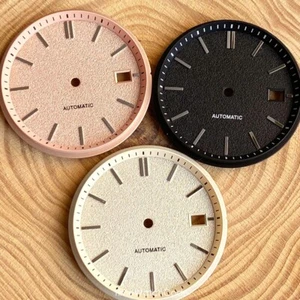 33.5mm NH35 Frosted Watch Dial for NH38 NH36 Automatic Movement Metallic Markers - Picture 1 of 16