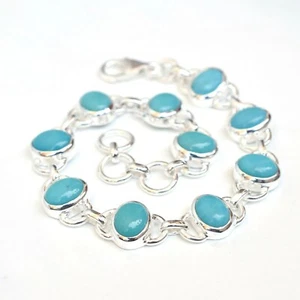 Natural Sleeping Beauty Turquoise Bracelet, Arizona Turquoise Bracelet-B050 - Picture 1 of 5