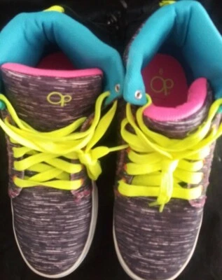 Zapatos de tenis coloridos de tiro medio Ops Ocean Pacific para niñas talla 6 Foto 1 de 4