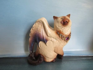 Windstein Edition Siamesische Klappe Katze Pena Flügel & Swarovski Edelstein 1988 Griffin 3,5" - Bild 1 von 6