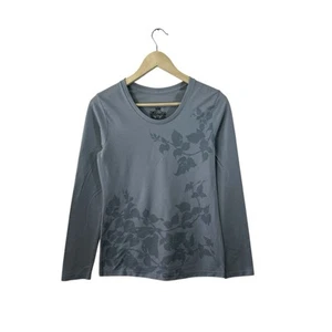 Pullover Patagonia Small Anika polarizzato grigio manica lunga stampa foglia donna - Foto 1 di 13