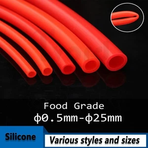 Food Grade Silicone Tube High Temp Tubing Red Flexible Hose All Sizes 1 Meter - Picture 1 of 6