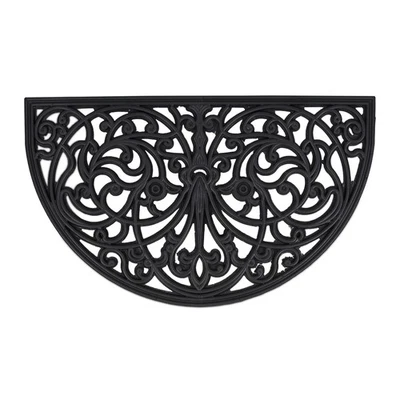 Fußmatte gummi Schmutzfangmatte Türvorleger mit Ornamenten rutschfest wetterfest - Bild 1 von 4