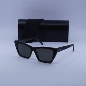 Saint Laurent SL 276 MICA 033 Shiny Dark Havana/Grey 55-16-145 Sunglasses New... - Picture 1 of 6