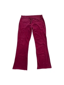 Pantalones deportivos vintage de terciopelo con escudo Y2K tiro bajo de terciopelo para mujer talla grande - Imagen 1 de 3
