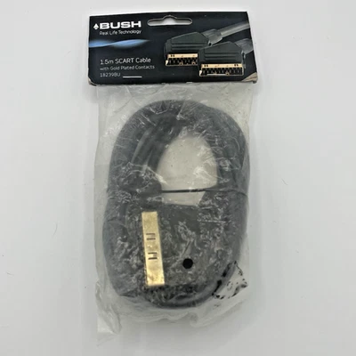 Bush 1.5m SCART Cable Gold Plated Contacts 18239BU Sealed in Bag - Image 1 of 2