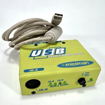 Midiman USB Midisport 2x2 MIDI Interface w/ Cable Dual In/Out Ports Tested - Image 1 of 4