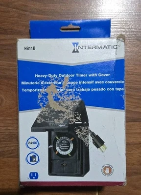 NEW Intermatic HB11K 15Amp Heavy-Duty Outdoor Rain-Tight Timer w/ Cover BLACK - Image 1 of 4