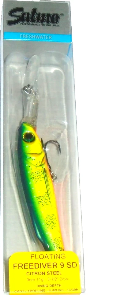 Salmo Freediver #9 SD Floating Crankbait Lure (Select Color)