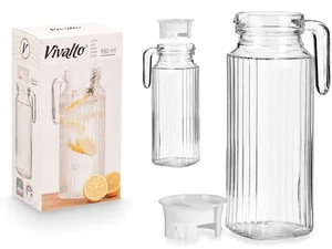 Dekanter 950ml mit weißem Deckel Karaffe Glas Geschenkbox Wasser Wein Karaffe - Bild 1 von 1