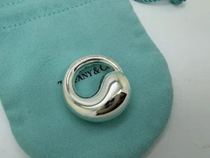 Tiffany Co Sterling Silver Elsa Peretti XL LARGE Eternal Round Circle Pendant - Picture 1 of 8