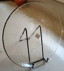 Crate & Barrel Textured Ginger Glass Dinner Plates ~ Set 4~ NEW!! Claude Cabos - Picture 1 of 10