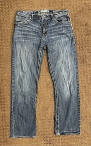 BKE Buckle Tyler Jeans Mens 34R Sz 34x31 Straight Blue Denim Jeans Medium Wash - Picture 1 of 8
