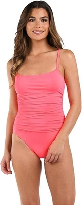 La Blanca X6901 Island Goddess Lingerie Mio One-Piece Swimsuit, Coral Reef, 16 - Image 1 of 4