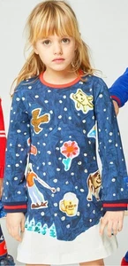 -70% Oilily Jersey Kleid Gr. 116/6Y~aus der Kampagne~NP 59,90 €~NEW - Bild 1 von 3