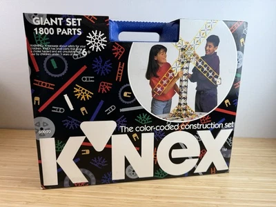Complete 1800 piece K'NEX Giant Set 60020 (50) Instructions Plastic Blue Box  - Image 1 of 4