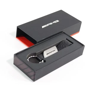 Mercedes-Benz Genuine AMG Key Fob Silver - Black Key Ring B66959850 NEW - Picture 1 of 4