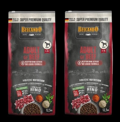 2 x Belcando Adult GF BEEF 12,5 kg Trockenfutter Hunde S-XL getreidefrei Rind - Bild 1 von 3