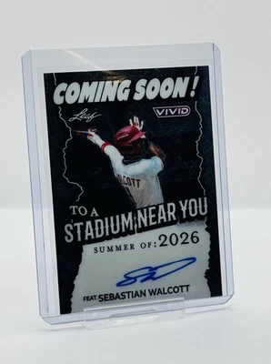 2025 Leaf Vivid SEBASTIAN WALCOTT Coming Soon Authentic Auto Autograph /3 🔥 - Image 1 of 2