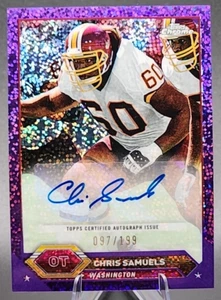 Chris Samuels/199 2024 Topps Cromo Automático Púrpura Mota Washington Commanders - Imagen 1 de 2